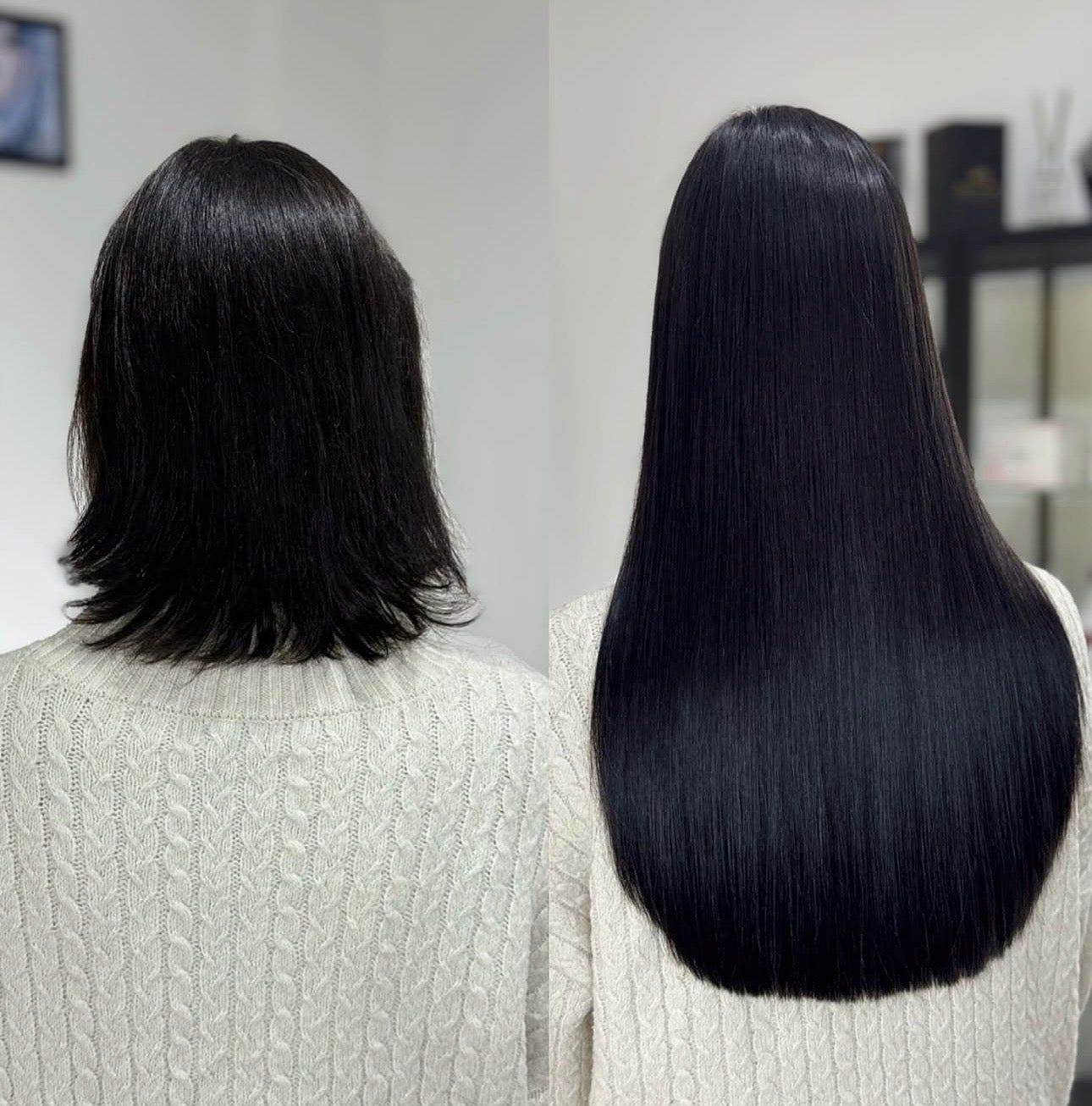 Ready to Ship 22inch 100g 5 wefts #1 Jet Black Genius Wefts Human Russian Hair Extensions Raw Hair