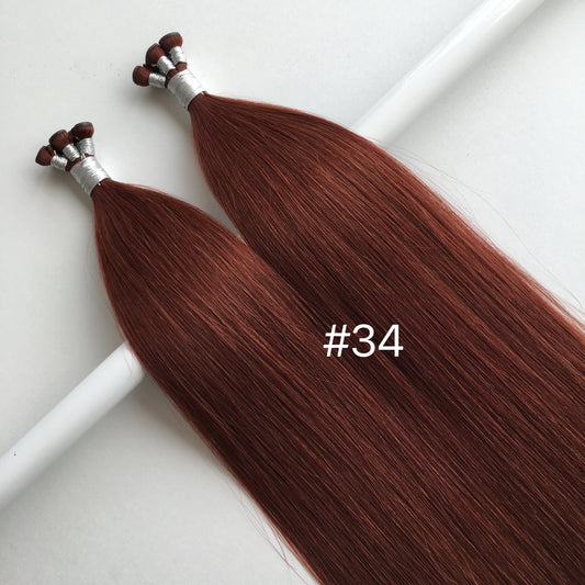 Ready to Ship 22inch 100g/5 wefts #34 Genius Wefts Auburn Warm Reddish Brown Straight