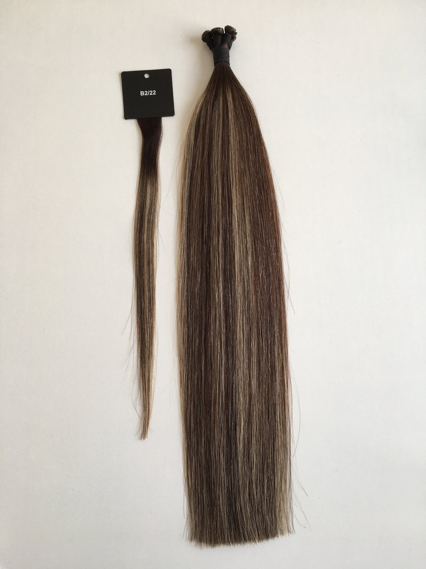 22inch 100g 5 wefts B2/22 Medium Brown with Blonde Highlights Balayage Genius Wefts In Stocks 100% Human Hair Double Drawn No Tangle No Shed Cuticle Intact