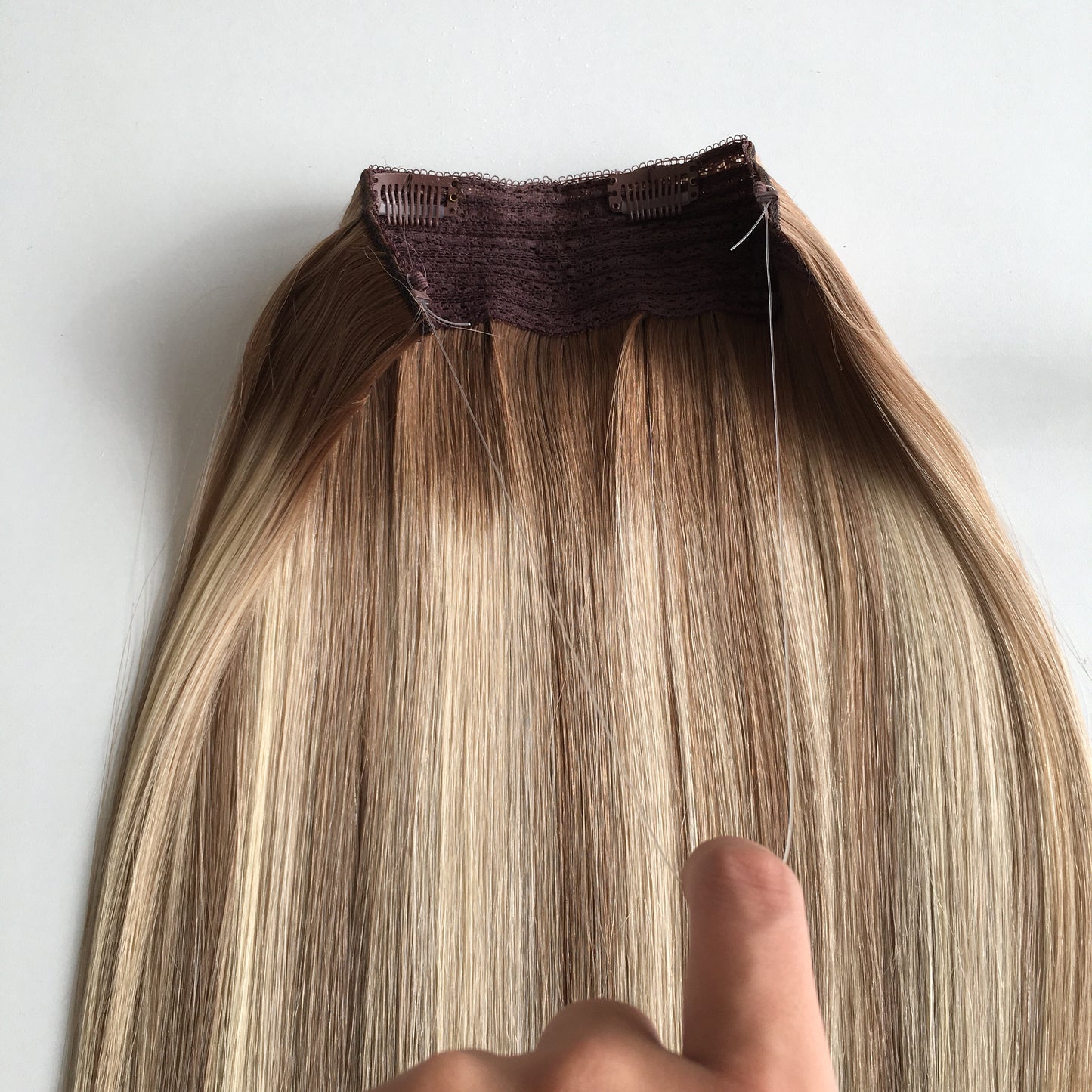 Halo Hair Easy to Install on Your Hair 100% Human Hair Extensions 14inch to 30inch available