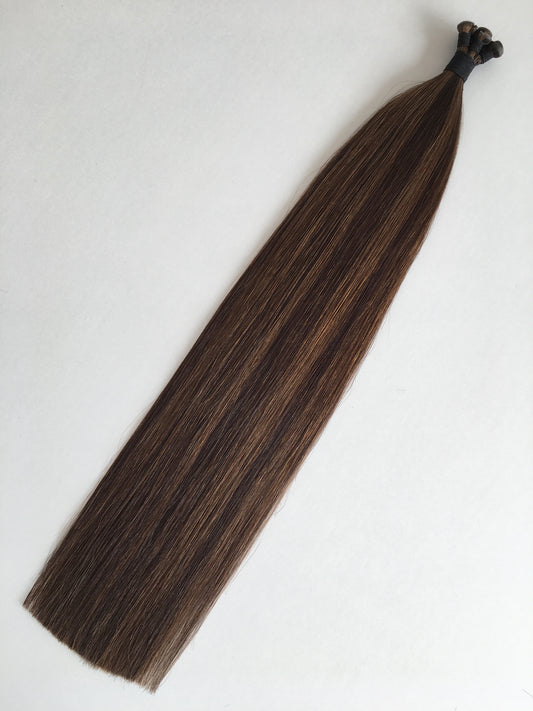 Ready to Ship 22inch 100g 5 wefts P2/6 Light Brown Highlights Genius Wefts 100% Human Hair