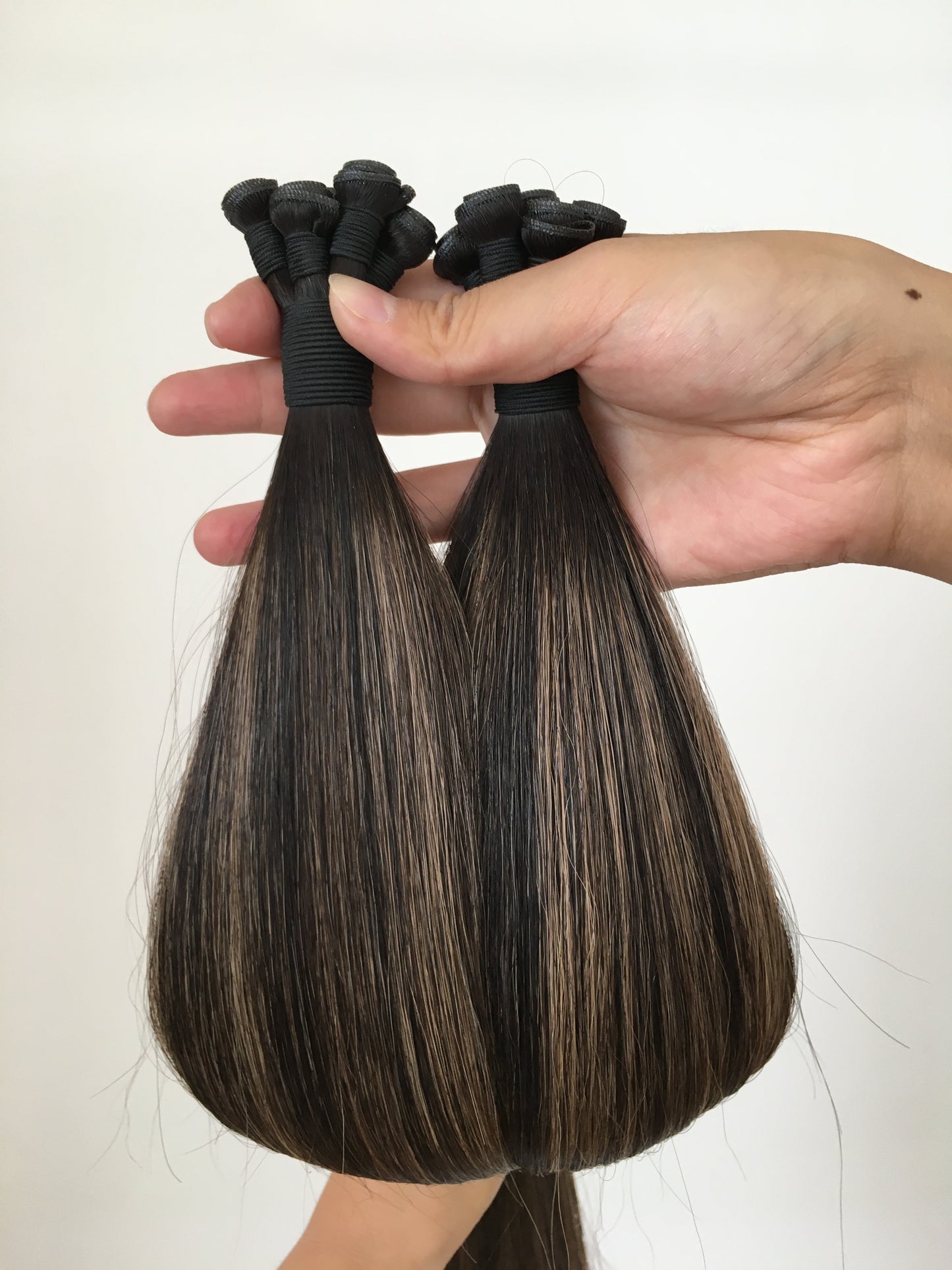 22inch 100g 5 wefts T1B-P1B/10 Chocolate Brown Genius Wefts In Stocks 100% Human Hair Double Drawn No Tangle No Shed Cuticle Intact