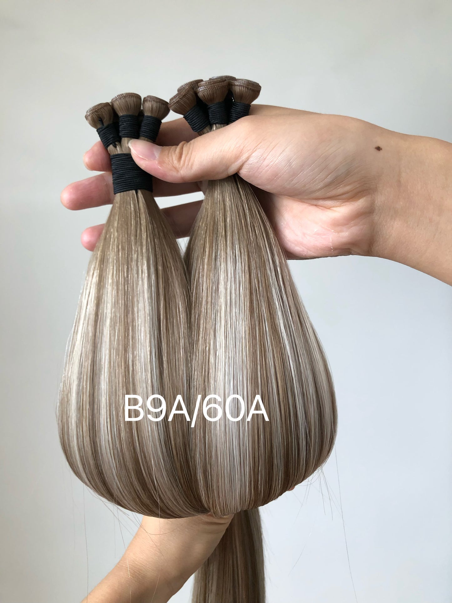 22inch 100g 5 wefts B9A/60A White Truffle Balayage Highlights Genius Wefts In Stocks 100% Human Hair Double Drawn No Tangle No Shed Cuticle Intact