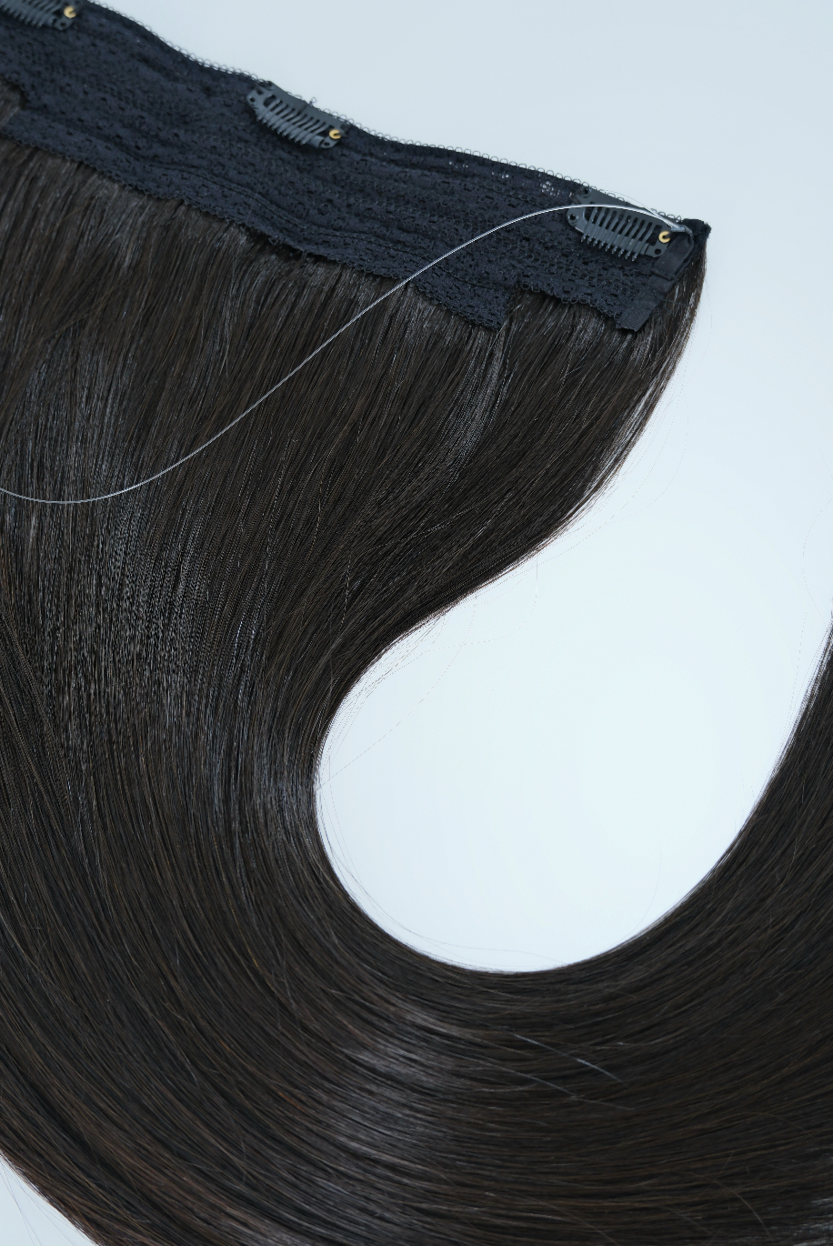 18inch 150g #1B Natural Black Halo Hair Instant Installation 100% Human Hair