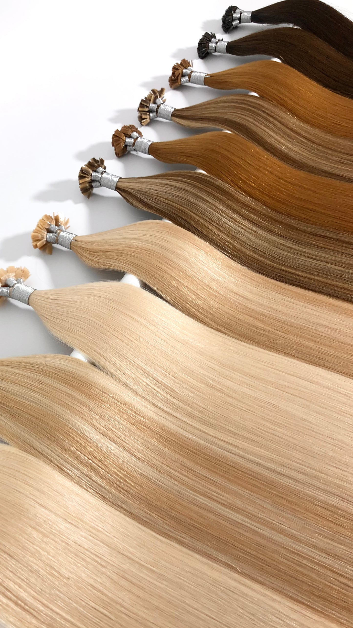 Keratin Bonds Wholesale Russian Virgin Hair Double Drawn Pre bonded K Tip Hair Extensions