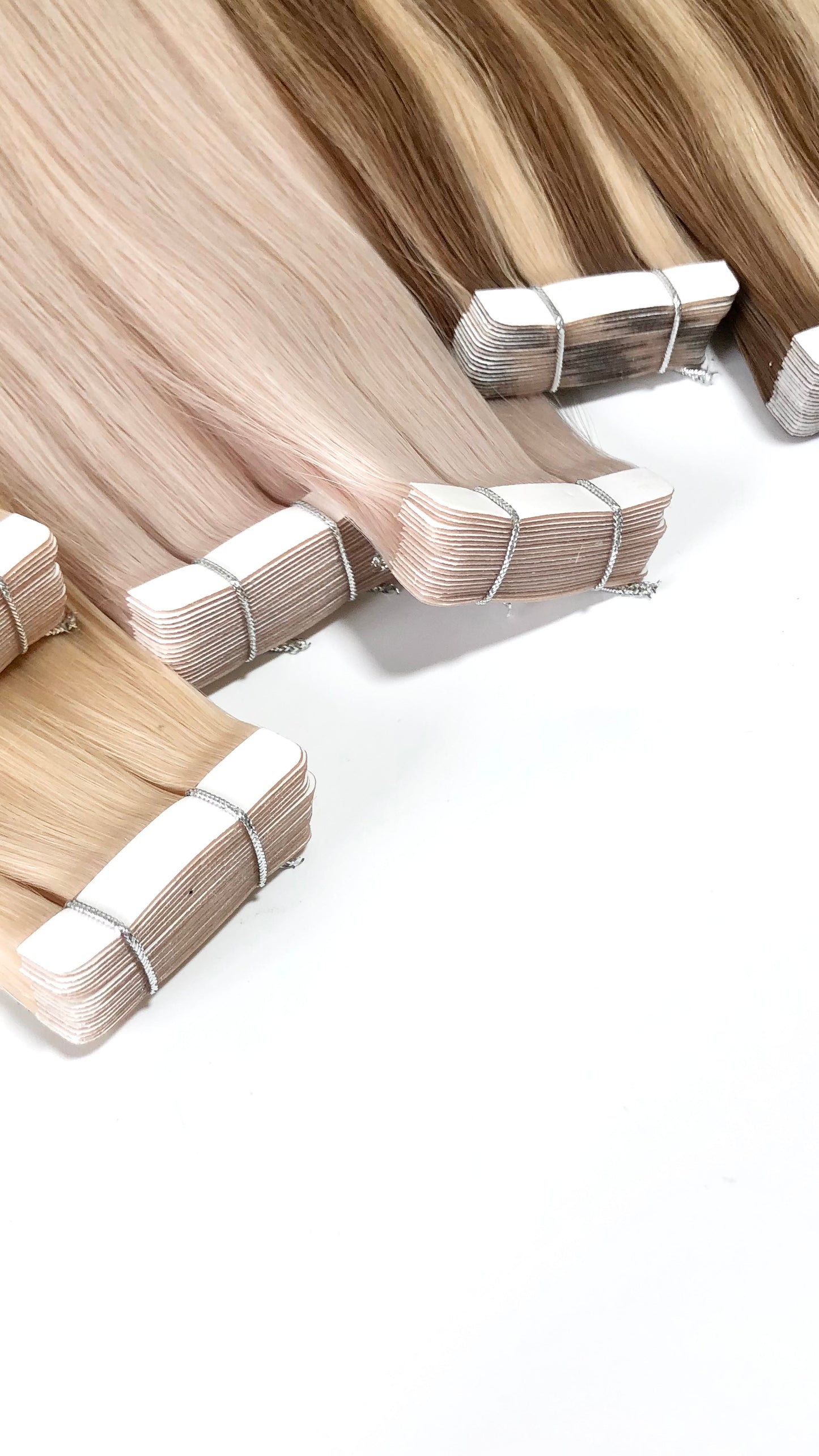 100g comes in 40 pieces Tape in Hair Russian Hair cuticle intact human hair