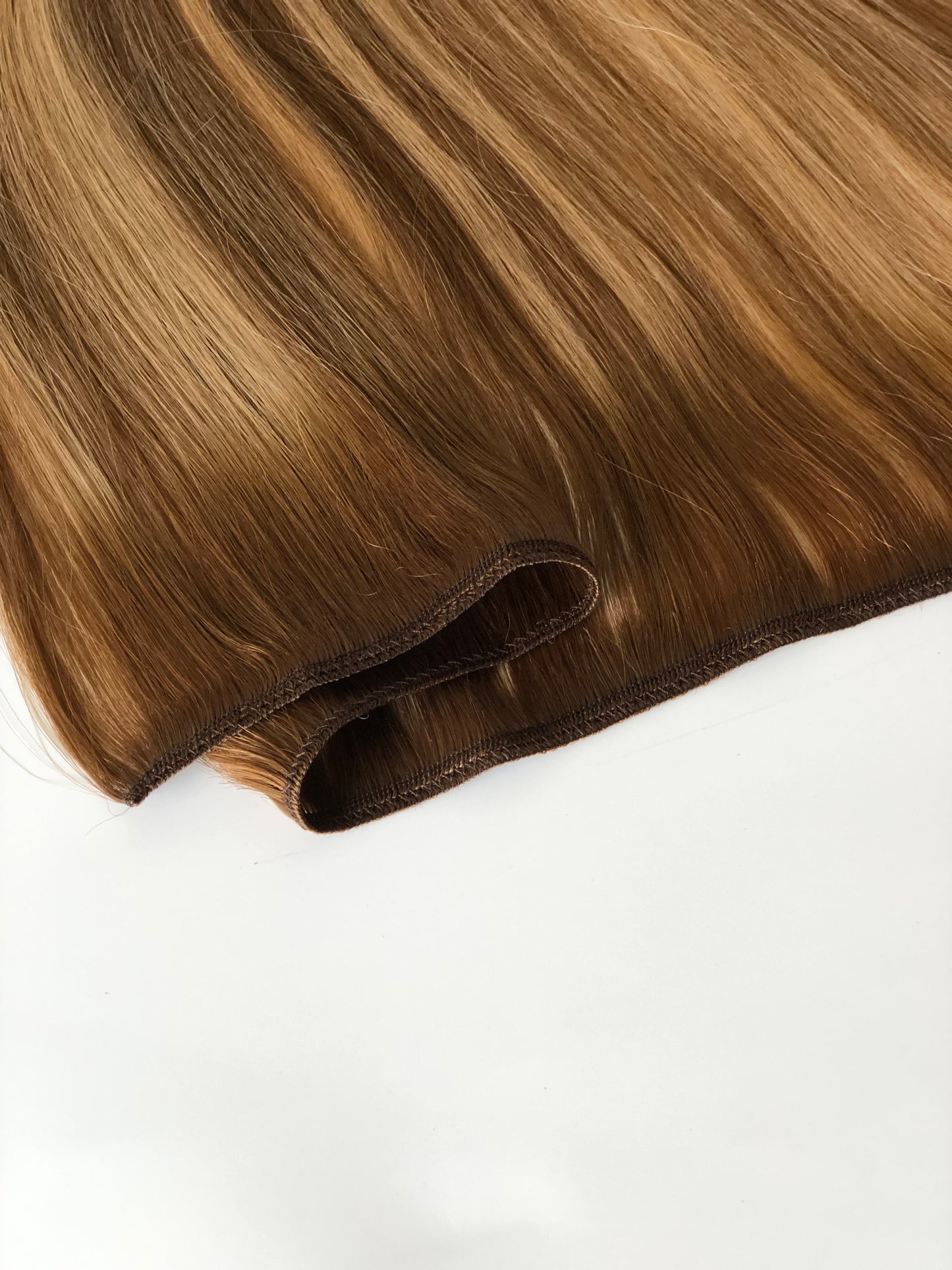 Volume Weft Genius Hair Professional -- Flex Wefts Pearl Blonde Sew in Double Drawn Russian Hair with Cuticle Intact