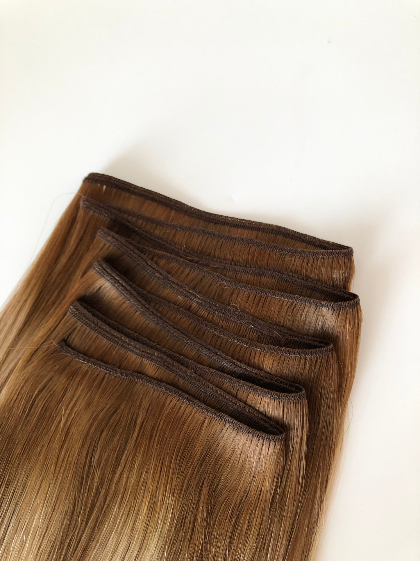 Volume Weft Genius Hair Professional -- Flex Wefts Pearl Blonde Sew in Double Drawn Russian Hair with Cuticle Intact