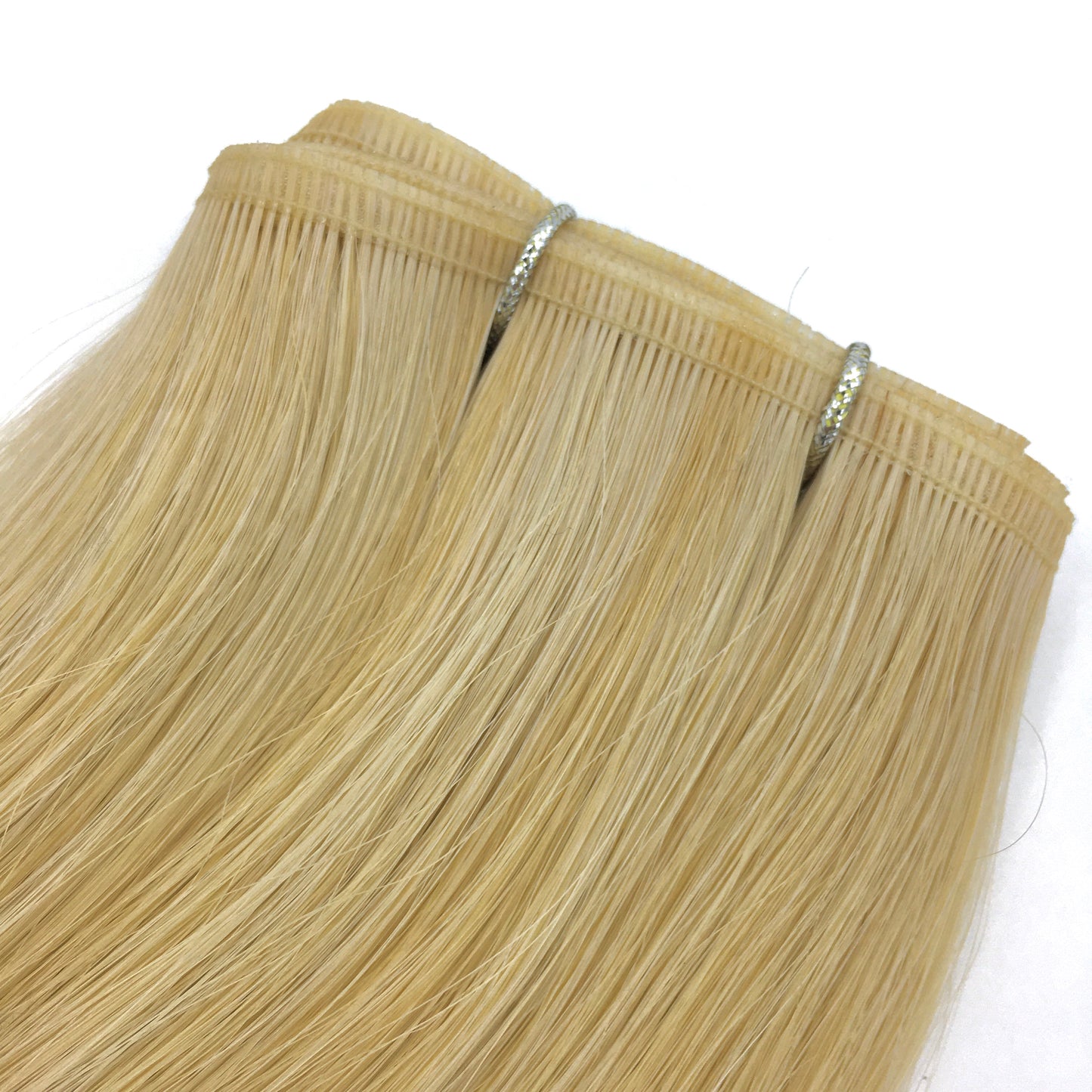 Platinum Blonde Seamless Wefts Flat wefts can be cut without shedding