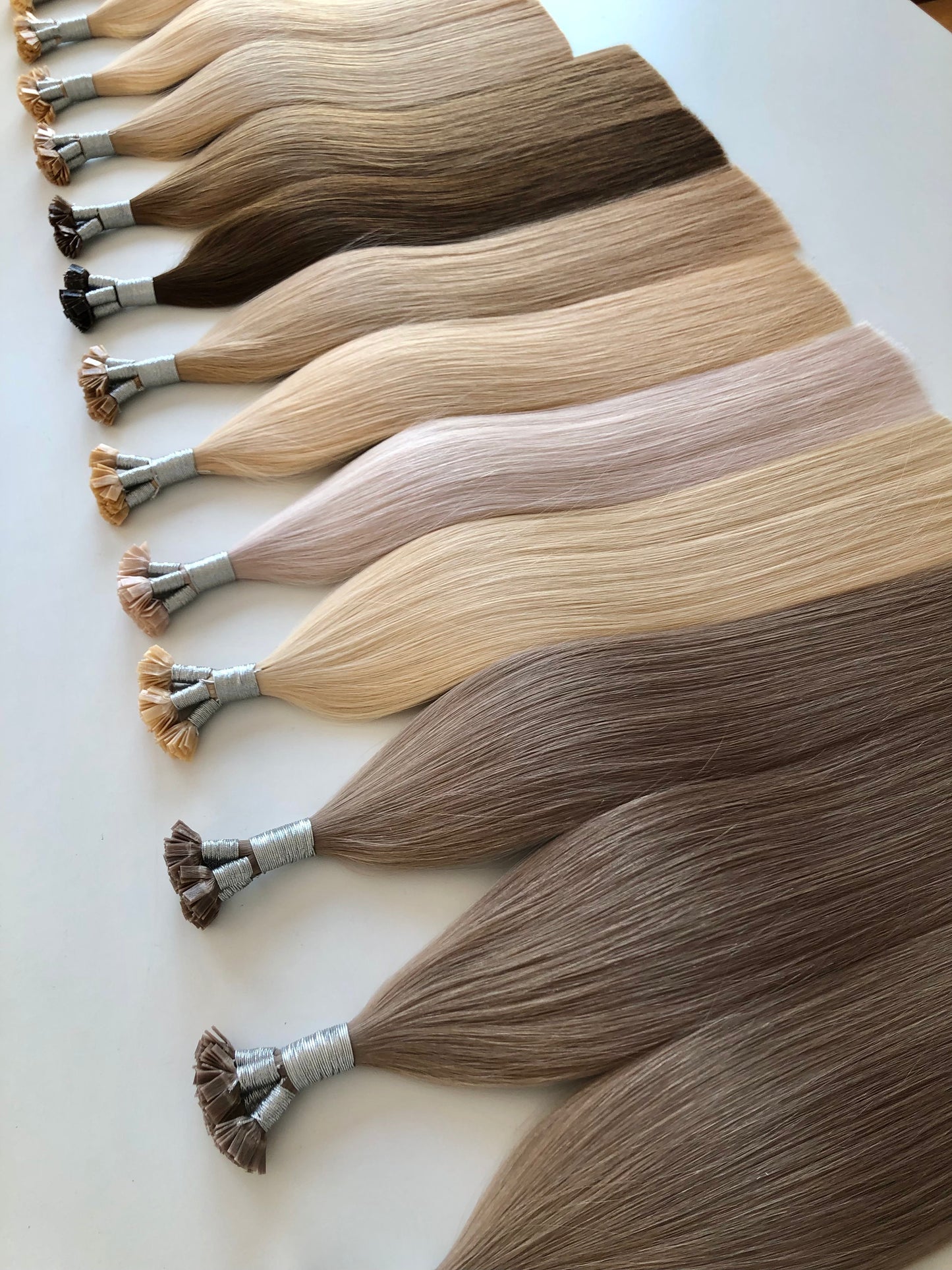 Keratin Bonds Wholesale Russian Virgin Hair Double Drawn Pre bonded K Tip Hair Extensions