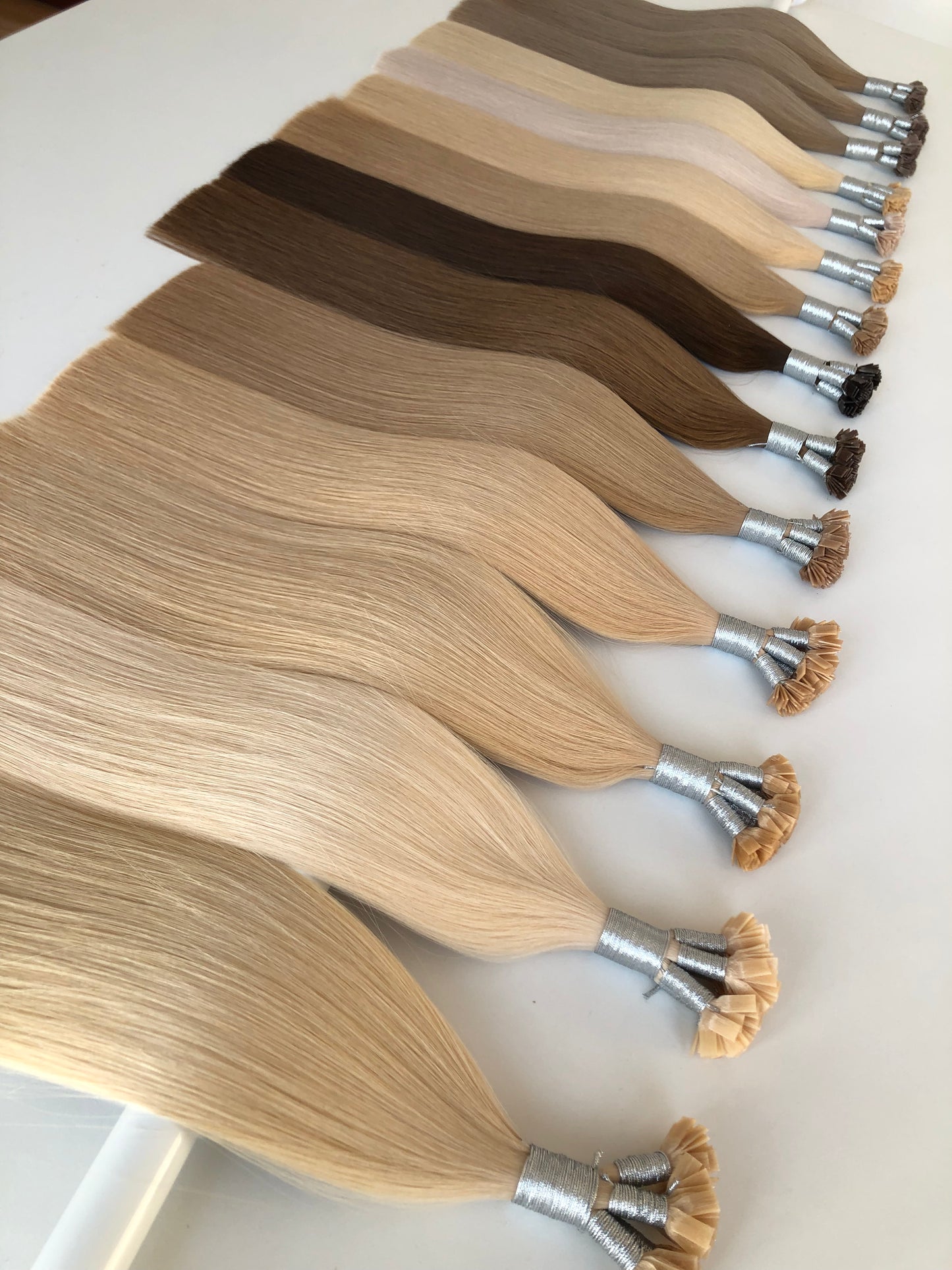 Keratin Bonds Wholesale Russian Virgin Hair Double Drawn Pre bonded K Tip Hair Extensions