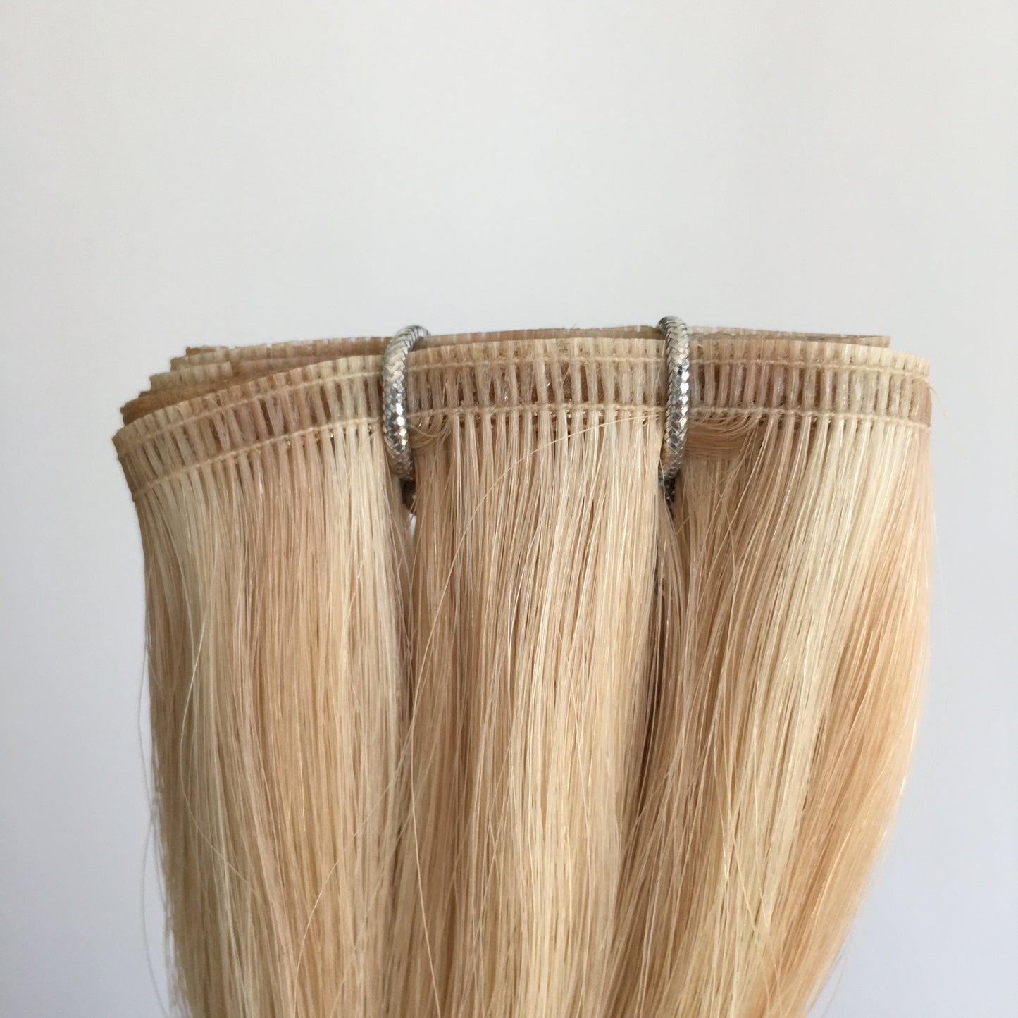 Platinum Blonde Seamless Wefts Flat wefts can be cut without shedding