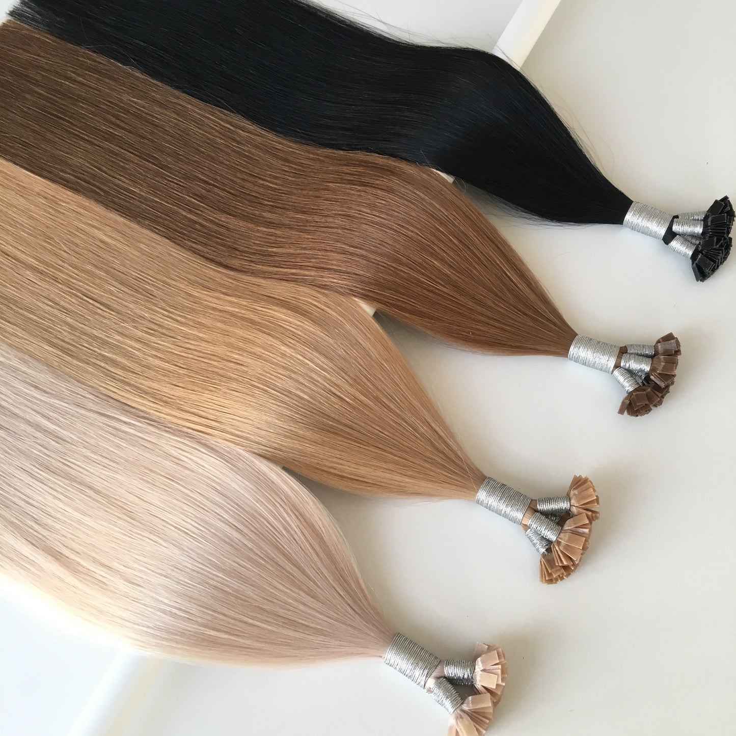 Keratin Bonds Wholesale Russian Virgin Hair Double Drawn Pre bonded K Tip Hair Extensions