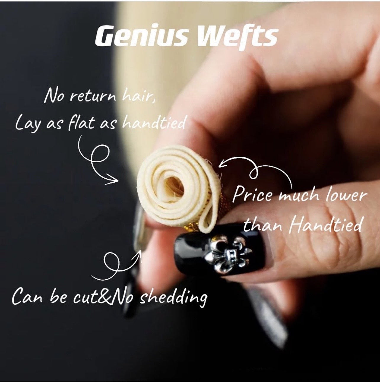 Genius Wefts 100g 22inch B16A/60A Rooted Ash Blonde 100% Human Hair Double Double Cuticle Intact Hair