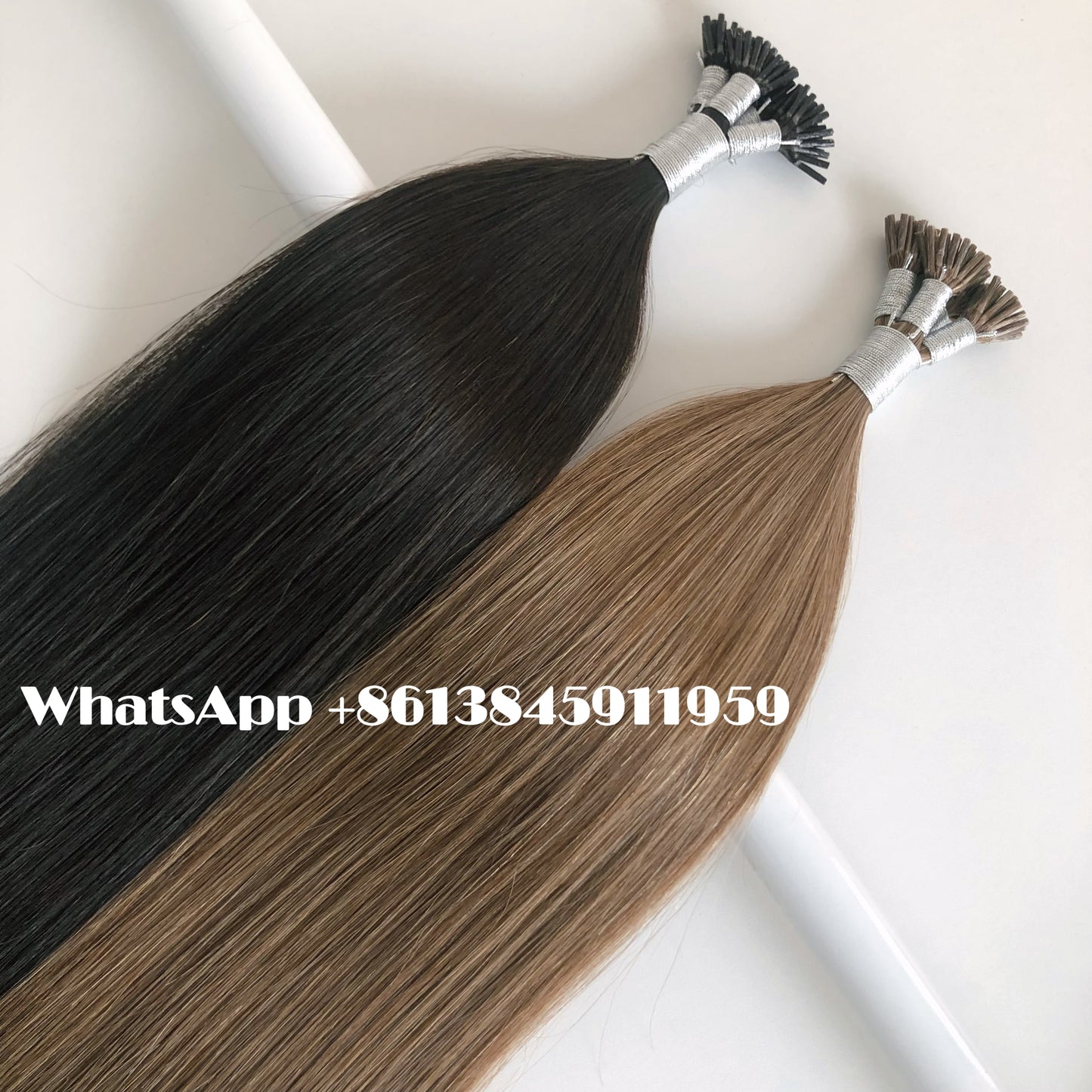 100g/100 pieces black blonde I tip 100% Full Cuticle Double Drawn Virgin Hair Pre bonded Human Hair Extension