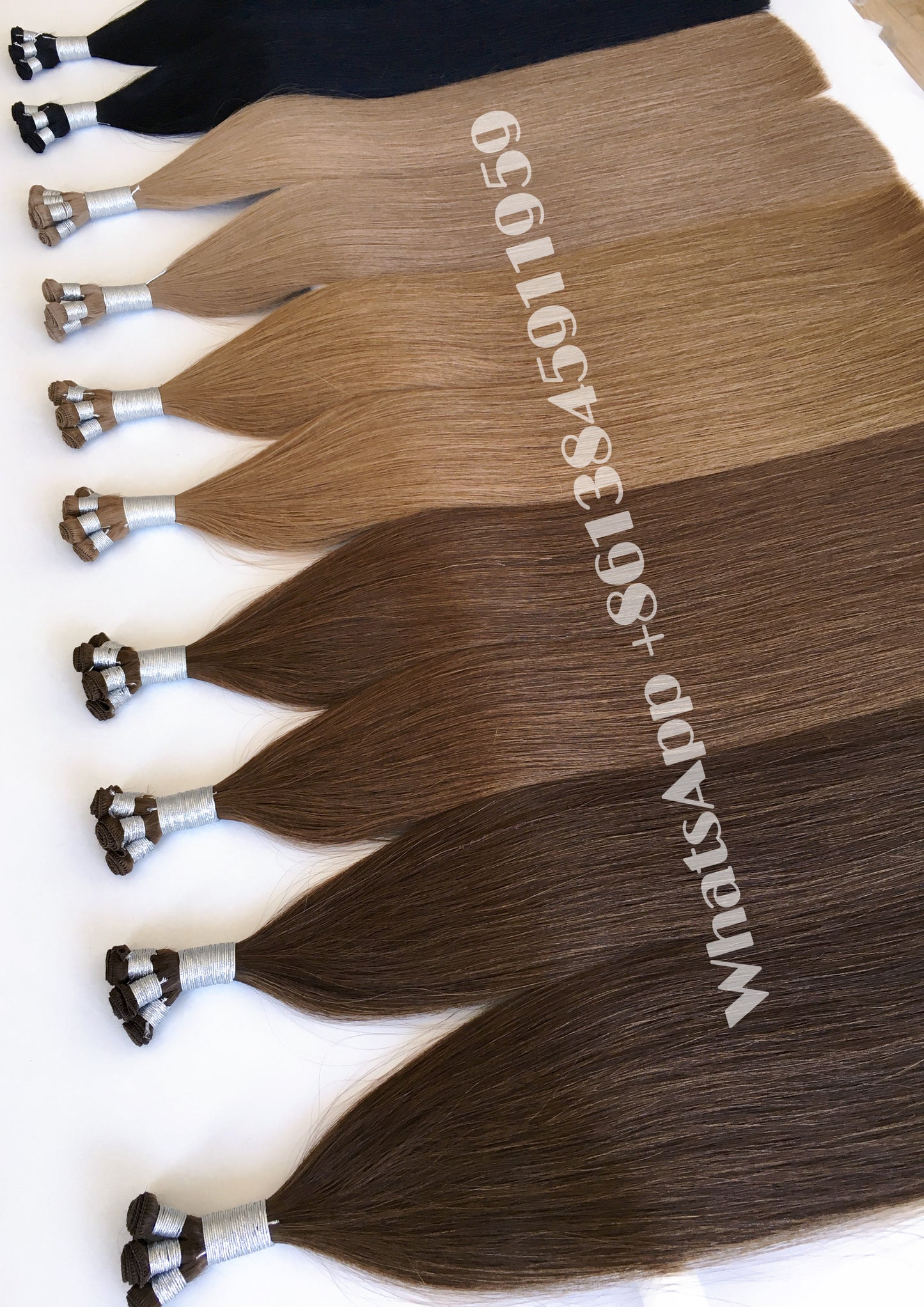 Hand Tied Wefts Accept Customized Orders Contact WhatsApp +8613845911959