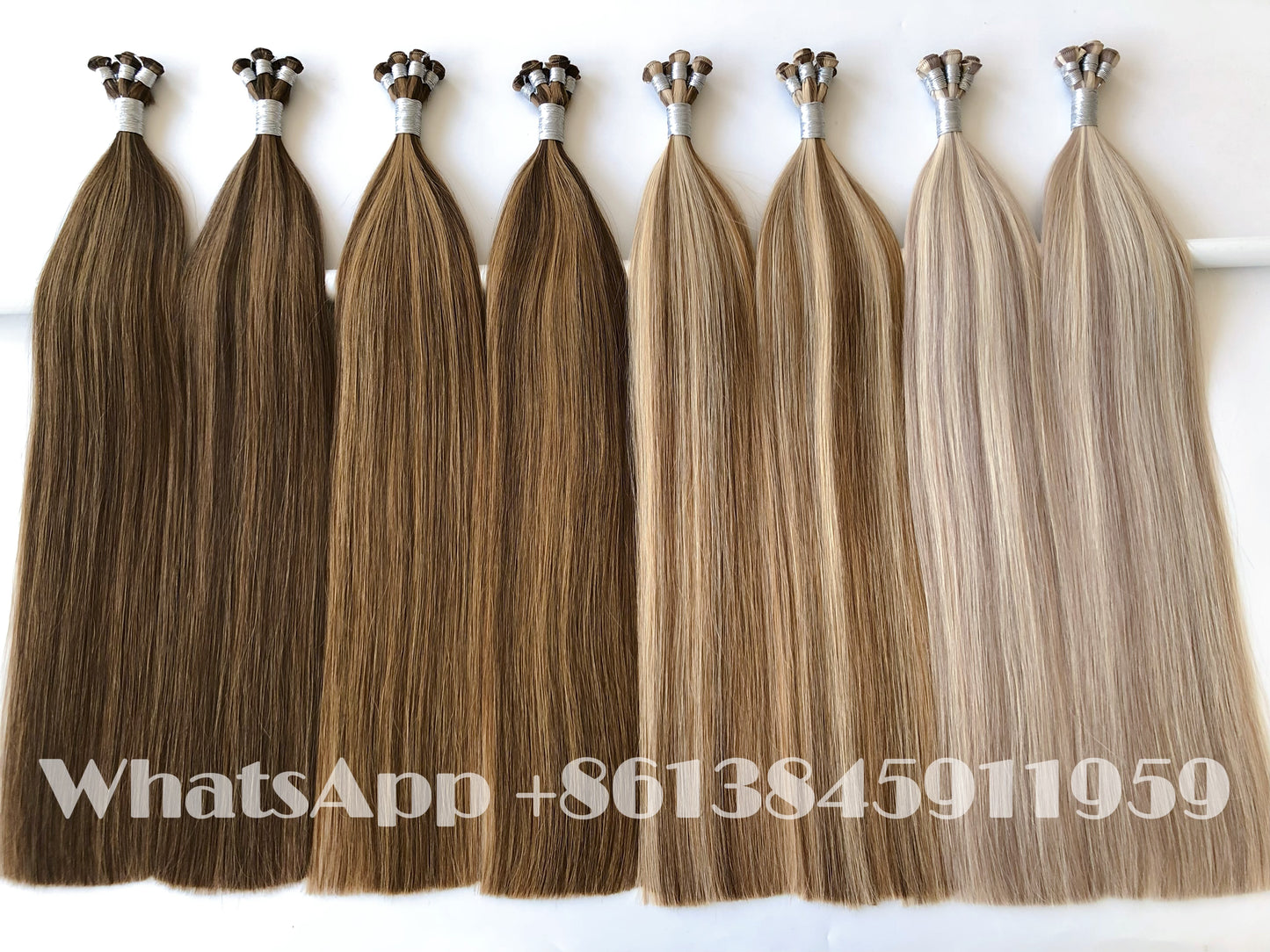 Hand Tied Wefts Accept Customized Orders Contact WhatsApp +8613845911959