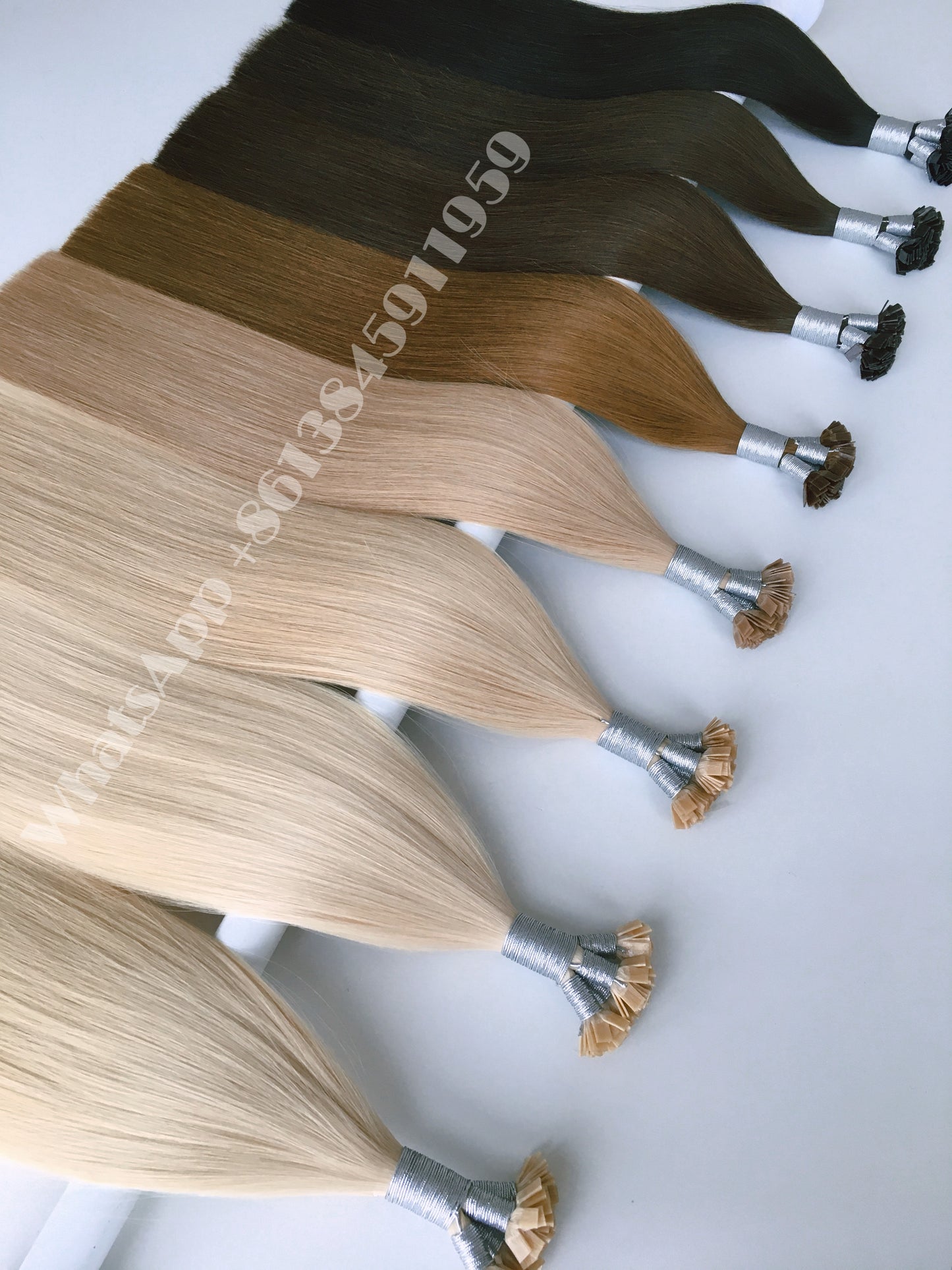 Keratin Bonds Wholesale Russian Virgin Hair Double Drawn Pre bonded K Tip Hair Extensions