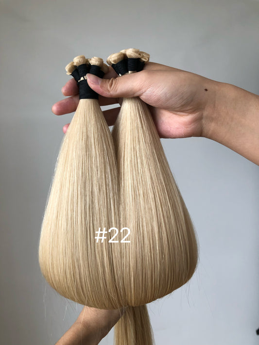 Genius Wefts 100g 22inch #22 Sandy Blonde In Stocks Nautral Russian Hair Extensions Ready to Ship