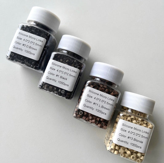 2mm Micro Beads Silicone Lined Aluminum Micro Links