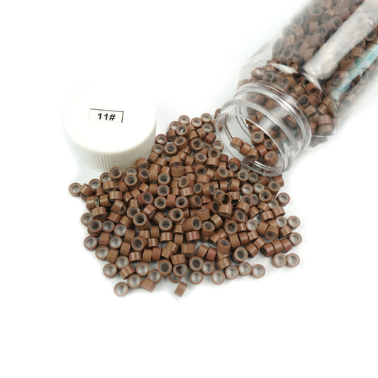 3mm Micro Beads Silicone Lined Aluminum Micro Links for Hair Extensions