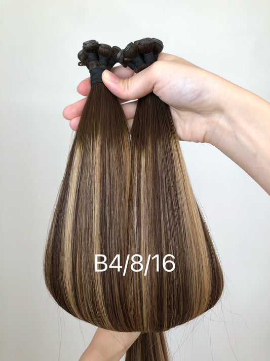 Ready to Ship Genius Wefts 100g/5 wefts 22inch B4/6/18 Russian Hair