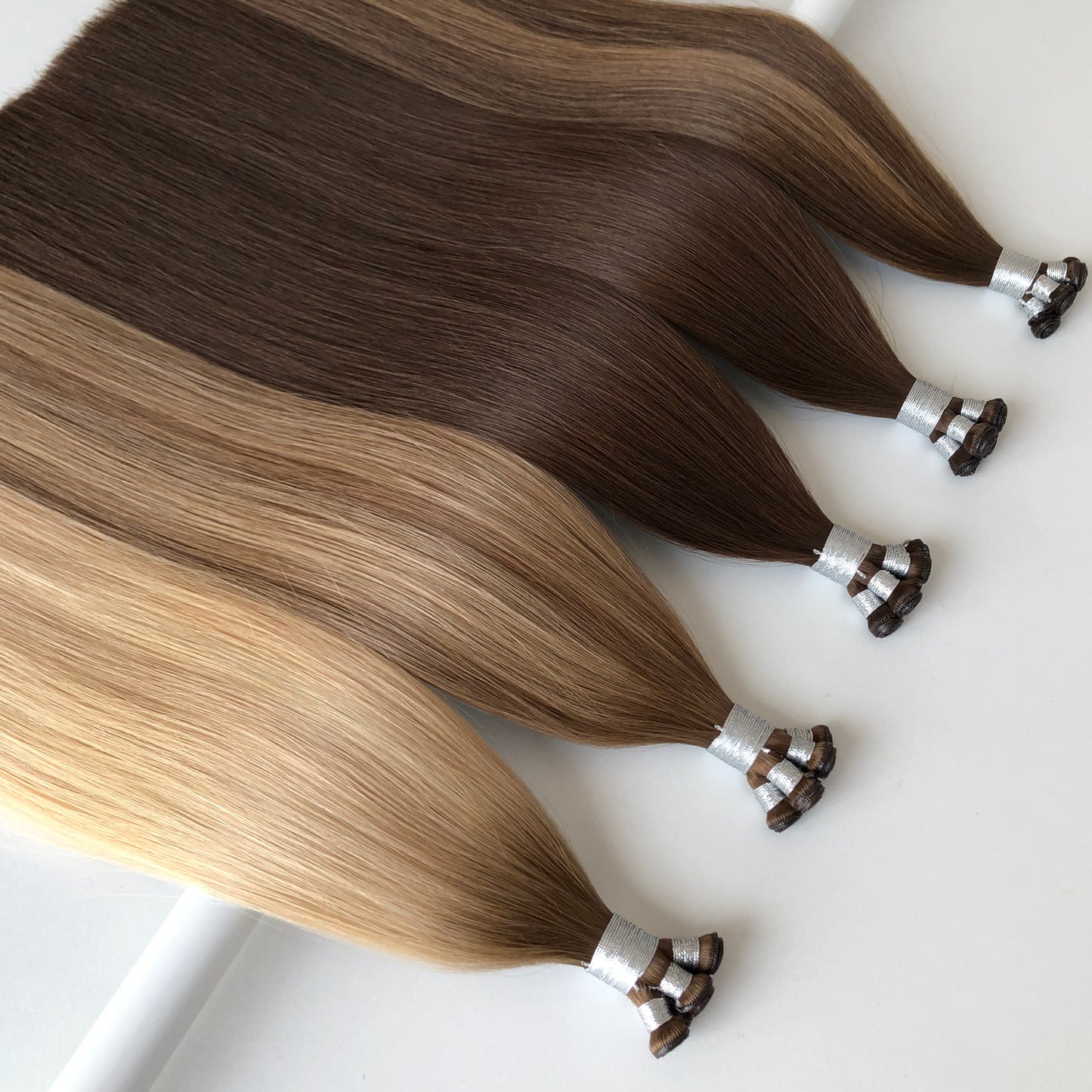 22inch 100g B7/60A 100% Human hair Genius wefts hair extensions J tied Wefts MoreColors WhatsApp +8613845911959