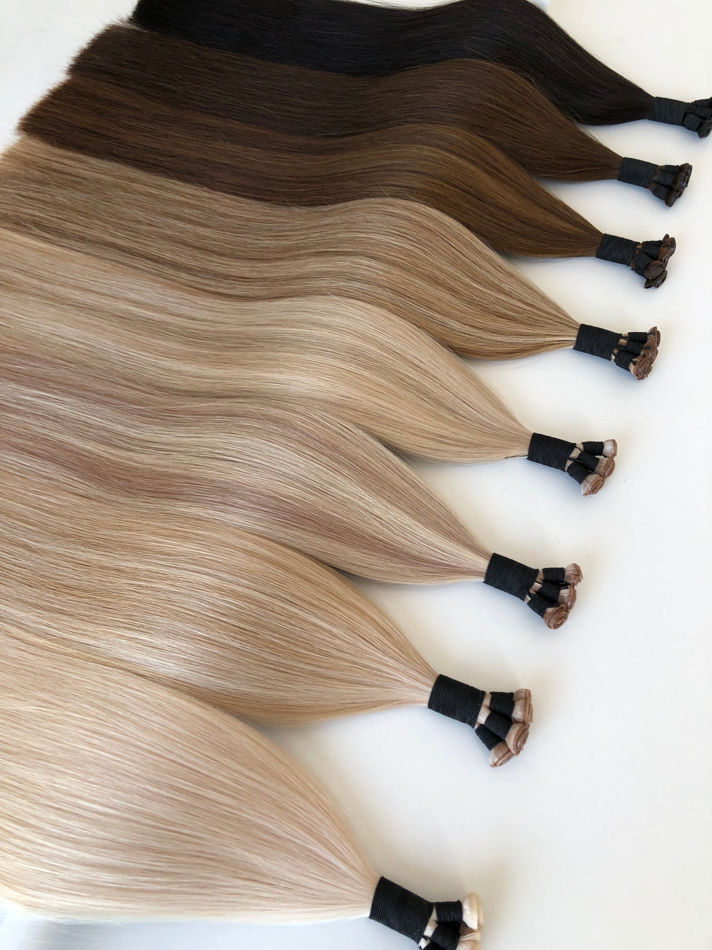 22inch 100g B7/60A 100% Human hair Genius wefts hair extensions J tied Wefts MoreColors WhatsApp +8613845911959