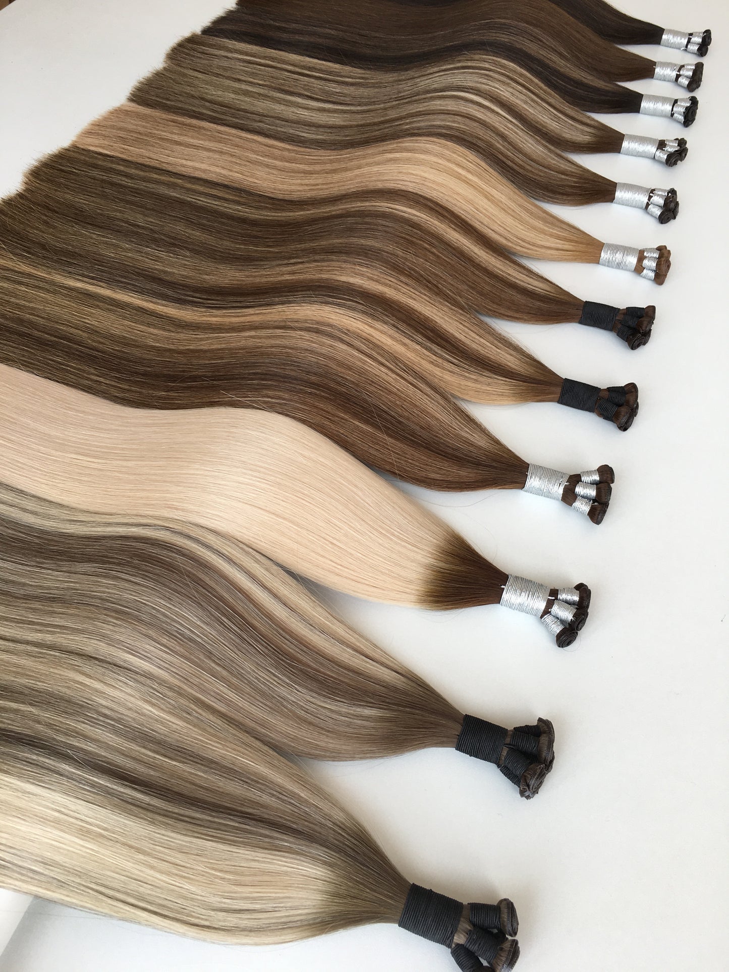 22inch 100g B7/60A 100% Human hair Genius wefts hair extensions J tied Wefts MoreColors WhatsApp +8613845911959