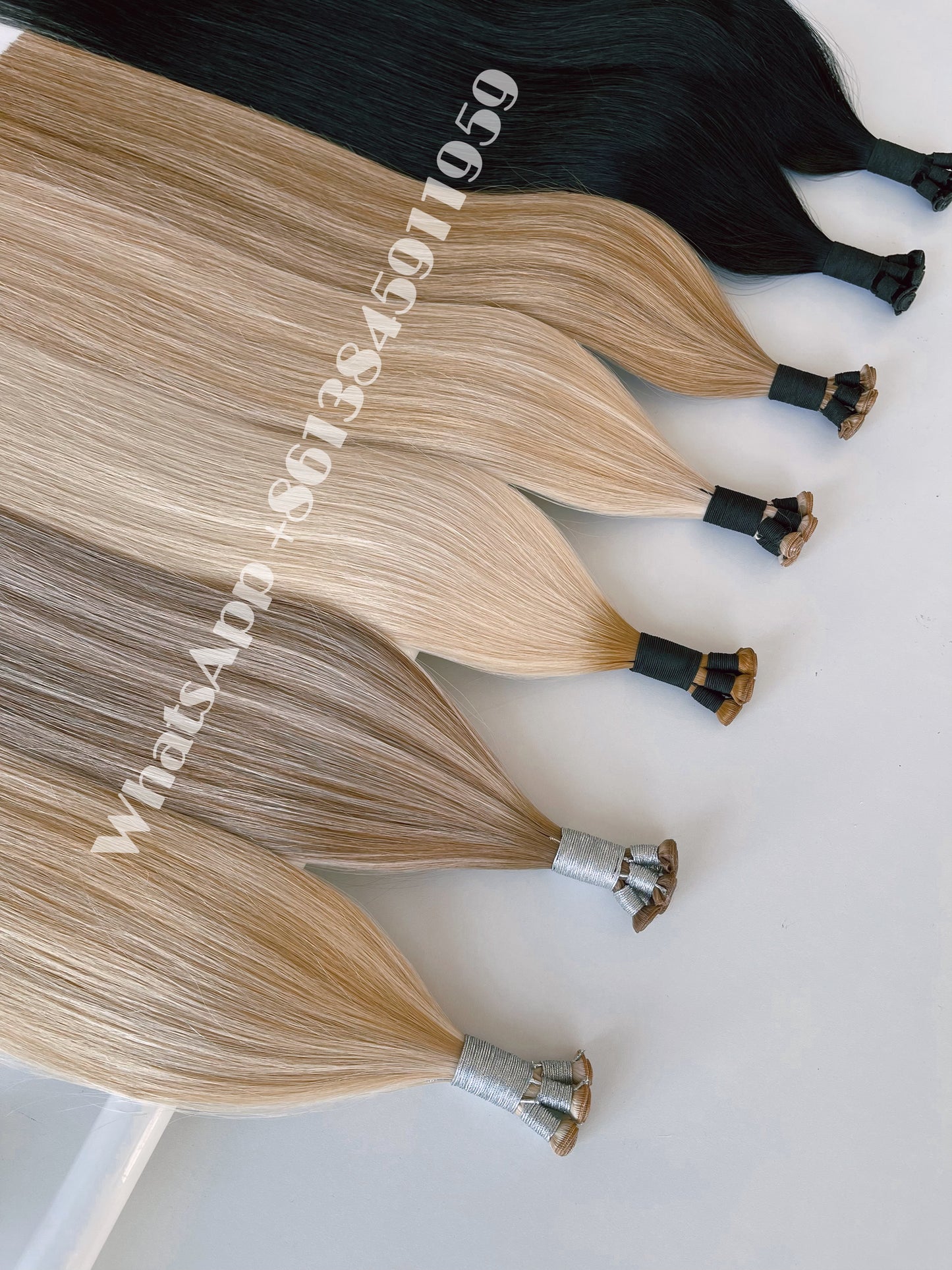 A Grade Wavy Curly Hair Genius Wefts Machine Wefts Hand Tied Wefts Tape in hair extensions WhatsApp +8613845911959