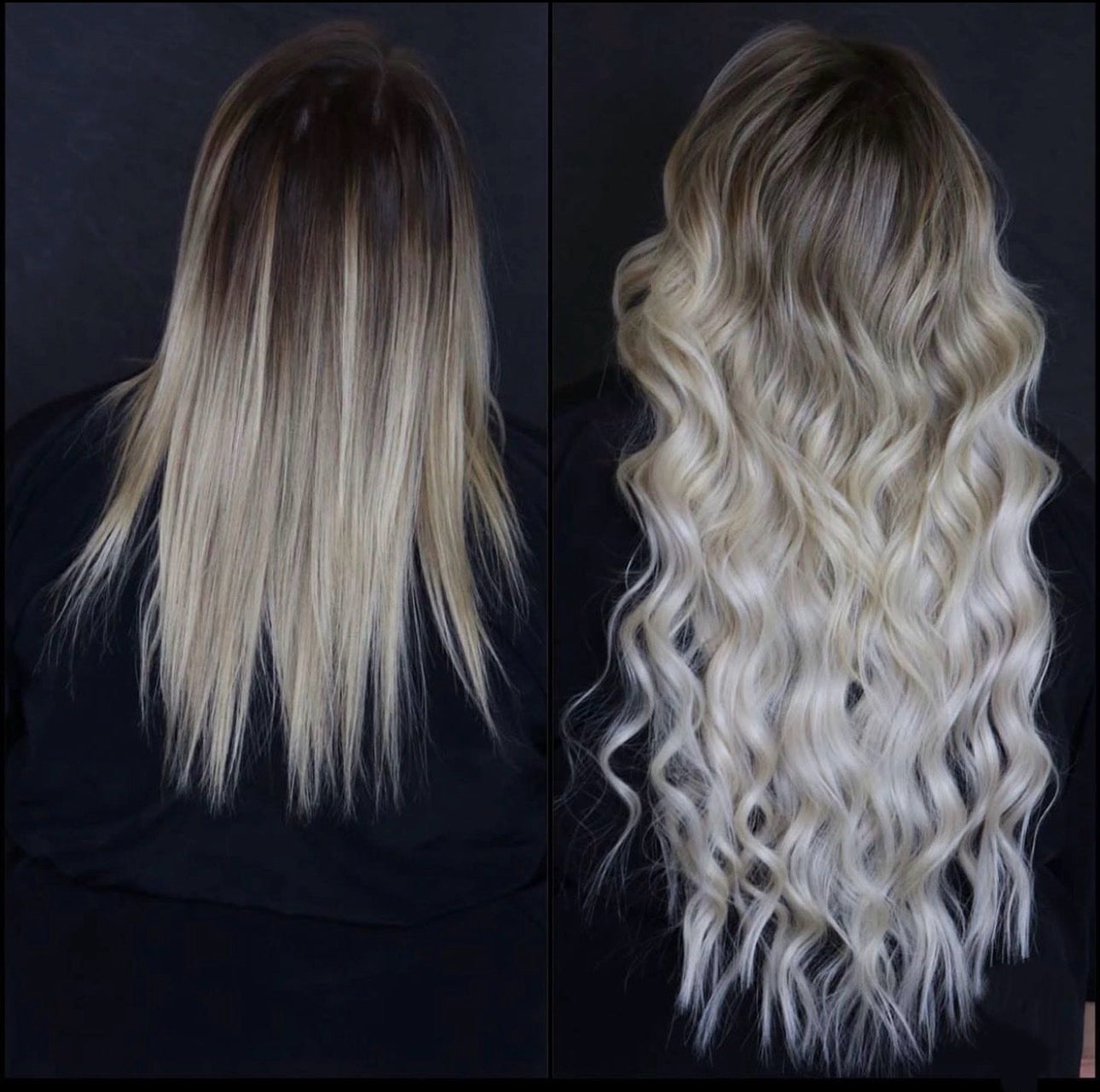 Ready to Ship 22inch 100g 5 wefts T9A/60 Dark Rooted Blonde Ends Genius Wefts In Stocks Russian Hair