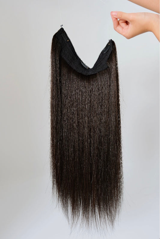 18inch 150g #1B Natural Black Halo Hair Instant Installation 100% Human Hair