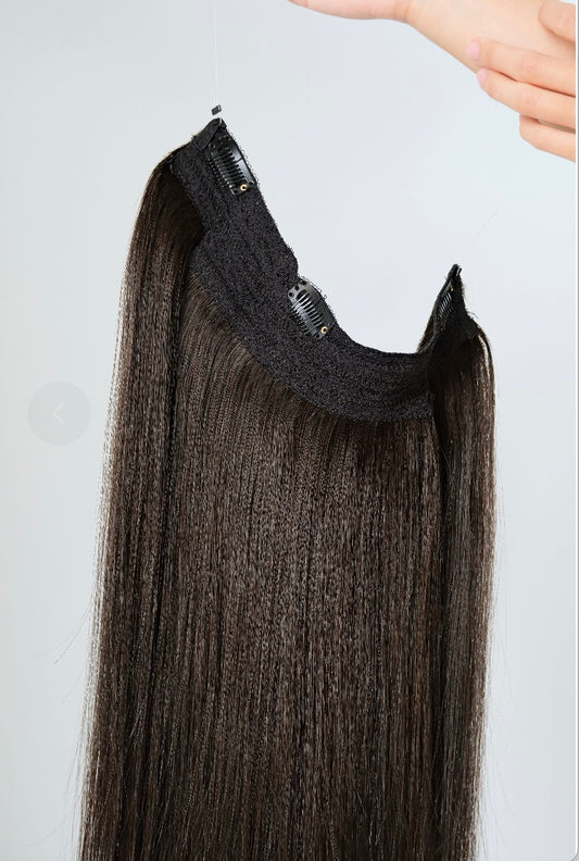 18inch 150g #1B Natural Black Halo Hair Instant Installation 100% Human Hair