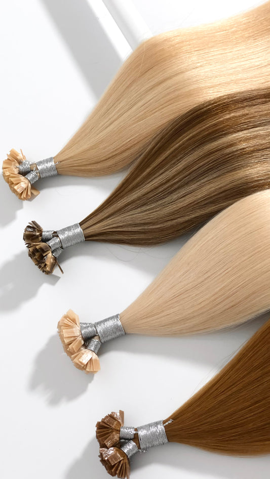 Keratin Bonds Wholesale Russian Virgin Hair Double Drawn Pre bonded K Tip Hair Extensions