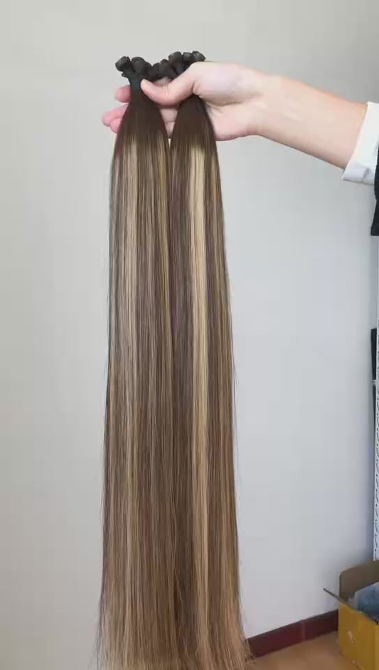 Ready to Ship Genius Wefts 100g/5 wefts 22inch B4/6/18 Russian Hair