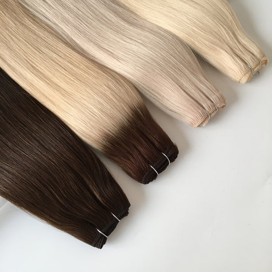 Add Volume and Length -- Machine Wefts Volume Wefts Double Drawn Russian Hair with Cuticle Intact